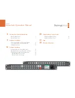 Предварительный просмотр 2 страницы Blackmagicdesigngi Videohub Master Control Installation And Operation Manual