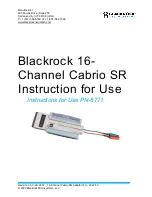 Blackrock Microsystems PN-8771 Instructions For Use Manual предпросмотр