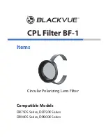 BlackVue CPL Filter BF-1 Quick User Manual preview