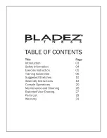 Preview for 2 page of BLADEZ SR3I Owner'S Manual