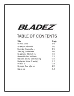 Предварительный просмотр 2 страницы BLADEZ T500i Owner'S Manual