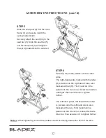 Preview for 14 page of BLADEZ VeloPro HW3017B Owner'S Manual