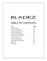 Предварительный просмотр 2 страницы BLADEZ VR SPORT Owner'S Manual