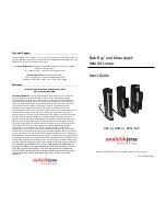 Blak-Ray UVL-4 User Manual preview