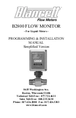 Preview for 1 page of Blancett B2800 Standard Programming & Installation Manual