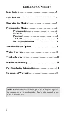 Preview for 2 page of Blancett B2800 Standard Programming & Installation Manual