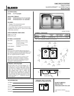 Blanco 1-3/4 Bowl Drop-In 510-885 Specifications preview