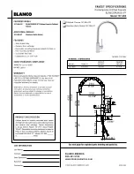 Blanco 157-095 Specification Sheet preview