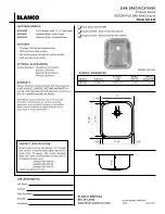 Blanco 500-340 Specification Sheet предпросмотр