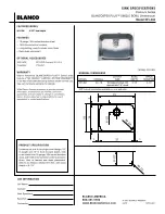 Предварительный просмотр 1 страницы Blanco 501-304 Specification Sheet