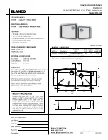 Blanco 513-635 Specification Sheet предпросмотр