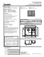 Blanco 513-827 Specification Sheet preview