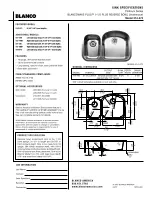 Blanco 514-473 Specification Sheet предпросмотр