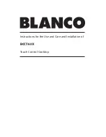 Preview for 1 page of Blanco BCCT63X Instructions For The Use And Care And Installation