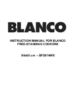 Предварительный просмотр 1 страницы Blanco BFD914WX Instruction Manual