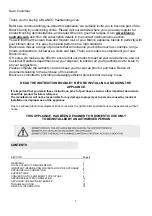 Предварительный просмотр 2 страницы Blanco BFD914WX Instruction Manual