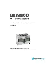 Blanco BFS120 Instructions For The Use And Care And Installation preview