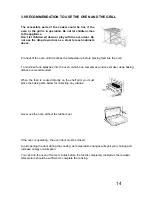 Preview for 14 page of Blanco BFS60CX Instructions For The Use And Care And Installation