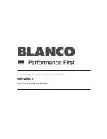 Blanco BFWM7 Instructions For The Use And Care And Installation preview