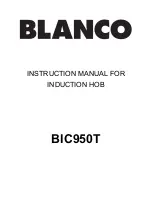 Blanco BIC950T Instruction Manual preview