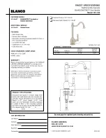 Предварительный просмотр 1 страницы Blanco BLANCOBISTRO 157-149 Specification Sheet