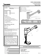 Blanco BLANCOCLASSIC 157-074R Specification Sheet предпросмотр