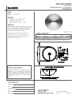 Blanco BLANCODEVON 501-203 Specification Sheet предпросмотр