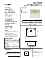 Blanco BLANCODIAMOND 511-610 Specification Sheet предпросмотр