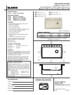 Blanco BLANCODIAMOND 511-650 Specification Sheet предпросмотр