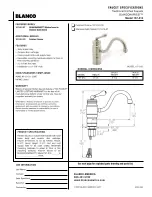 Blanco BLANCOHARVEST 157-012 Specification Sheet предпросмотр