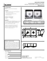 Предварительный просмотр 1 страницы Blanco BLANCOMAGNUM 501-117-A Specification Sheet