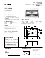 Предварительный просмотр 1 страницы Blanco BLANCOMAGNUM 501-118-12 Specification Sheet