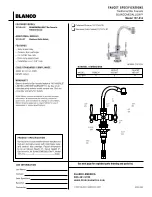 Blanco BLANCOMEDALLION 157-014 Specification Sheet предпросмотр