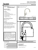 Blanco BLANCOMERIDIAN 157-133 Specification Sheet предпросмотр