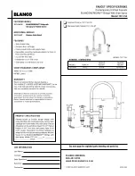 Предварительный просмотр 1 страницы Blanco BLANCOMERIDIAN 157-134 Specification Sheet