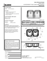 Blanco BLANCONIAGARA 512-067 Specification Sheet предпросмотр