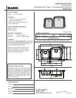 Blanco BLANCONORSTAR 513-611 Specification Sheet предпросмотр