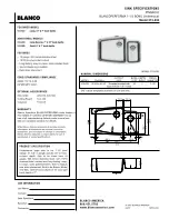 Blanco BLANCOPERFORMA 513-633 Specification Sheet предпросмотр