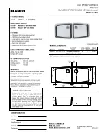 Blanco BLANCOPERFORMA 513-637 Specification Sheet предпросмотр