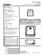 Предварительный просмотр 1 страницы Blanco BLANCOPERFORMA 513-641 Specification Sheet