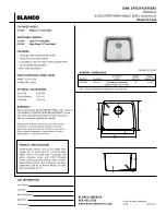 Предварительный просмотр 1 страницы Blanco BLANCOPERFORMA 513-642 Specification Sheet