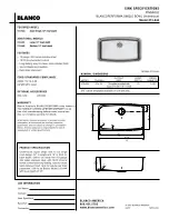 Blanco BLANCOPERFORMA 513-644 Specification Sheet предпросмотр