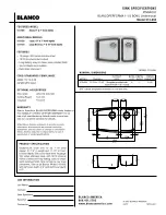 Предварительный просмотр 1 страницы Blanco BLANCOPERFORMA 513-655 Specification Sheet