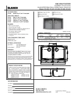 Предварительный просмотр 1 страницы Blanco BLANCOPERFORMA 515-546 Specification Sheet