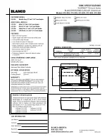 Blanco BLANCOPERFORMA 515-552 Specification Sheet предпросмотр