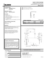 Blanco BLANCOPODOS 157-042 Specification Sheet предпросмотр