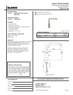 Blanco BLANCOPODOS 157-043 Specification Sheet предпросмотр