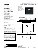 Blanco BLANCOPRECIS 513-426 Specification Sheet предпросмотр