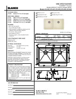 Blanco BLANCOPRECIS 513-440 Specification Sheet предпросмотр