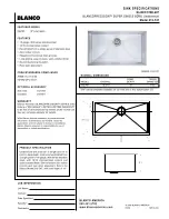 Предварительный просмотр 1 страницы Blanco BLANCOPRECISION 512-747 Specification Sheet